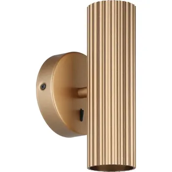 Bodové svítidlo Eglo 902034 PORTILLO - Elegantní bodové svítidlo s vypínačem v matné mosazi, svítí nahoru i dolů, 2 x GU10 (Přímo nepřímé bodové svítidlo v barvě matné mosazi)