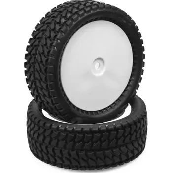 RC náhradní díl HOBBYTECH Přední nalepené Off Road 1/10 gumy, hrubý silniční profil, 2 ks.