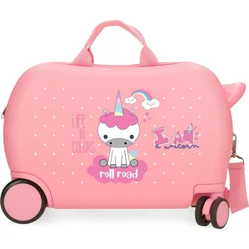 JOUMMABAGS Dětský kufřík na kolečkách I am Unicorn, růžová, menší, 45 cm