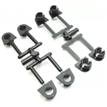 RC náhradní díl SWORKz plastové vložky horní čepiček olejových tlumičů, 8 ks.