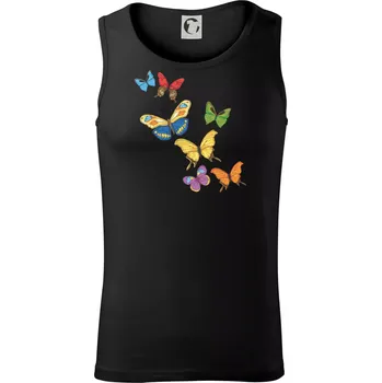 Barevní motýli - Tílko pánské Core - S ( Černá )