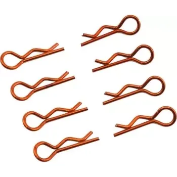 RC náhradní díl Ultimate Racing Sponky karoserie malé 1/8 - pravé a levé po 4ks. - oranžové