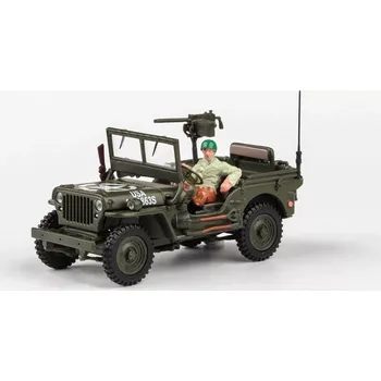 Abrex Cararama 1:43 - 1/4 Ton Military Vehicle With Gun - US Version 2