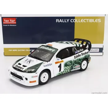 autíčko Sun-star Ford england Focus Rs Wrc 03 N 1 Rally Pirelli International 2005 Colin Mcrae 1:18 Bílá