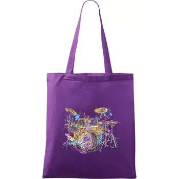 Bicí barevné splash - Taška bavlněná - 42 x 38 cm ( Fialová )