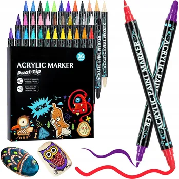 AKRYLOVÉ POPISOVAČE SADA 36 KS FIXY Fixy Popisovače VODĚODOLNÉ S BARVOU