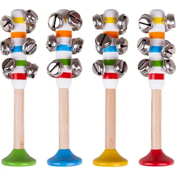 Dřevěná hračka Bigjigs Toys Rolničky pruhované 1 ks