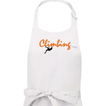 Kuchyňská zástěra Climbing psací text - Dámská zástěra na vaření - Univerzální velikost ( Bílá )