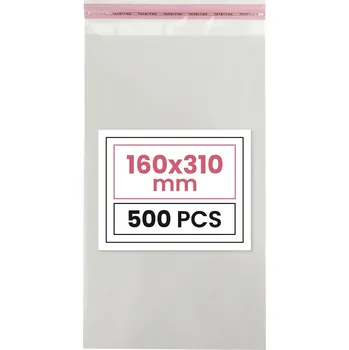 Mikroténové sáčky celofánové sáčky 16x31cm na dárky, silná fólie , 500 ks