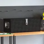 ZBXL Úložný box černý 70 x 31 x 27 cm hliník