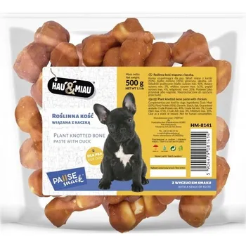Pamlsek pro psa Hau Miau Rostlinná kost s kachnou 500g 8141