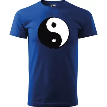 Pánské tričko Sablio Tričko s potiskem Rovnováha na triku - modré 5XL