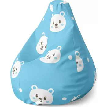 Sedací pytel Sablio Sedací vak Pear Medvídci - 140 x 100 x 25 cm