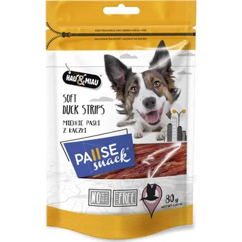 Pamlsek pro psa Hau&Miau pamlsek měkké proužky s KACHNOU 80g