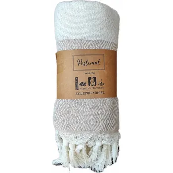 Plážová osuška Sauna Hamam Pareo Turecká ELMAS 175x90 BÉŽOVÁ !