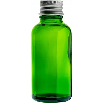 Láhev Skleněná láhev zelená 30 ml s hliníkovým uzávěrem 18 mm 18/415