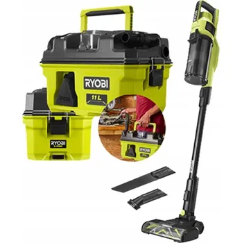 Vysavač VYSAVAČ RUČNÍ AKUMULÁTOROVÝ + průmyslový pro mokré čištění RYOBI