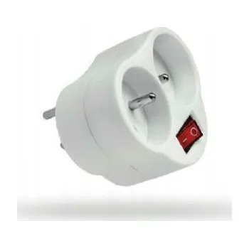 Elektrická zásuvka Elektrická Zásuvka rozbočka Elgotech bílá