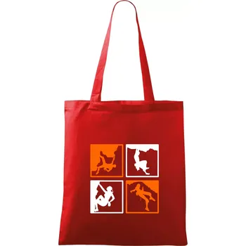 Nákupní taška Quatro climb - Taška bavlněná - 42 x 38 cm ( Červená )