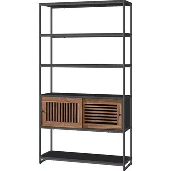 Knihovna Knihovna Undro 100 cm černá/hnědá