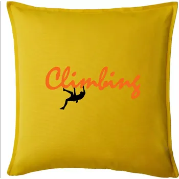Polštář Climbing psací text - Polštář 50x50 - 50x50 - Pouze potah ( Žlutá )