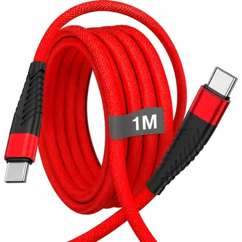 Datový kabel Kabel Teltech USB-C - USB-C 1 m červený