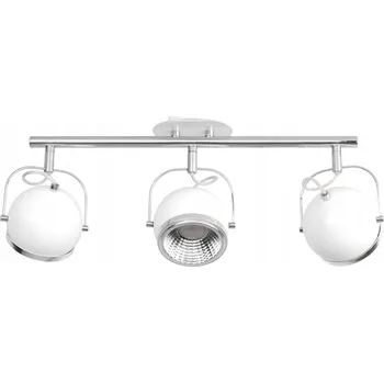 Kulaté Stropní Svítidlo vč. 3x GU10 LED Max. 6W Bílá/Chrom Kov