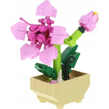 ostatní stavebnice Stavebnice Květiny v květináči pro stavbu – Broskvový květ