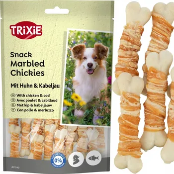 Pamlsek pro psa Psí pamlsek Kostky s Kuřetem a Treskou Marbled Chickies Trixie 100g