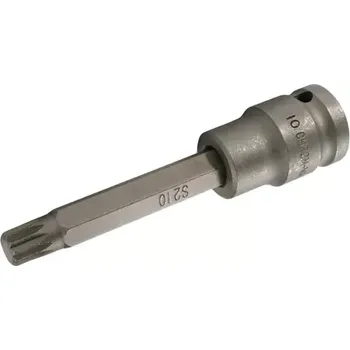 Dílna hlavice zástrčná 1/2" XZN M 10 x 100 mm, tvrzený (BGS104462) (Hlavice zástrčná 1/2&quot; inbus M10 x 100 mm tvrzené Popis: - Chrom vanadium, matný chrom)