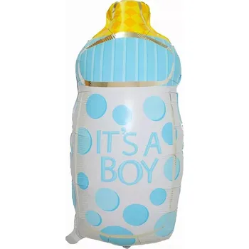 Balónek Fóliový balónek láhev Baby Shower pro chlapečka modrá 82x43cm dekorace