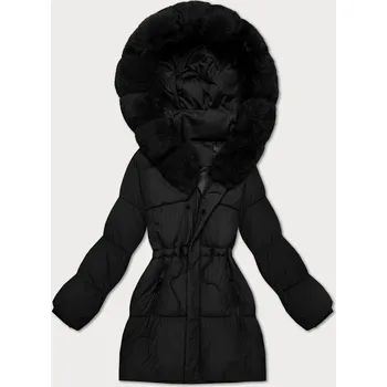 Černá dámská zimní bunda s kapucí S'West (B8550-1) odstíny černé L (40)