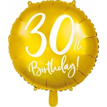 Balónek Id_2487 FÓLIOVÝ BALÓNEK ZLATÝ 30 KULATÝ 45 cm BALÓNKY