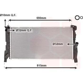 Motor automobilu Chladič, chlazení motoru VAN WEZEL 06012703