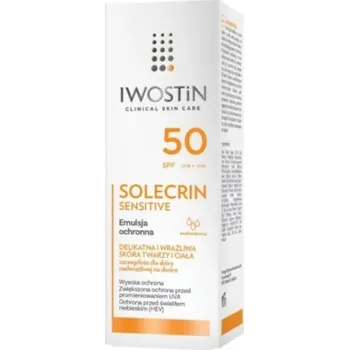 Přípravek na opalování Opalovací krém na celé tělo Iwostin Solecrin Sensitive SPF 50, 100 ml