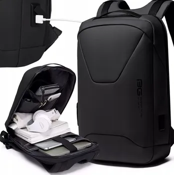 Sportovní batoh Cestovní Batoh Bange do letadla s USB, objem 20-40 l, černý