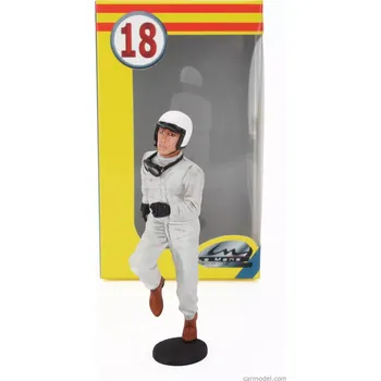 autíčko Le mans miniatures Figures Jim Pilota Automobilistico - 24h Le Mans Start Pilot Driver 1960 - 1970 1:18 Bílá