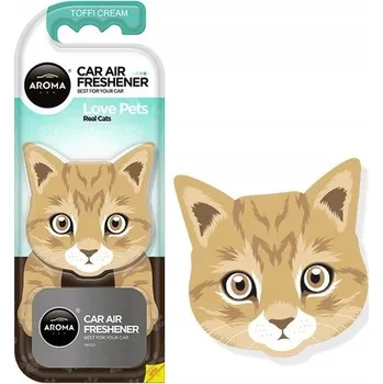 Vůně do auta Vůně AROMA CAR Polymer REAL CATS - Toffee Cream
