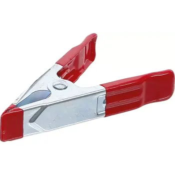 Truhlářská svěrka Pomocná svěrka z ocelového plechu 100 mm (BGS1059811) (Pomocná svěrka z ocelového plechu s rozvorem 100 mm je vhodná pro fixaci materiálů při montáži, opravách nebo lepení v dílně i domácnosti. Robustní konstrukce zajišťuje pevné sevření a dlouhou životno