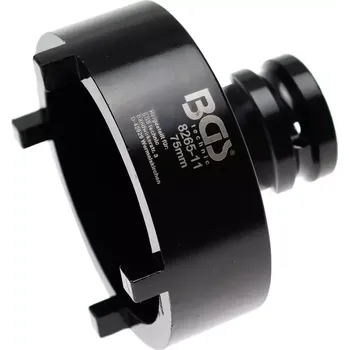 Zástrčná hlavice 1/2" na matice se zářezy KM9 BGS108265-11. Vnější čep 75 mm (BGS108265-11) (Zástrčná hlavice 1/2&quot; BGS108265-11 je určena pro matice se zářezy KM9 a disponuje vnějším čepem o délce 75 mm. Robustní konstrukce zajišťuje spolehlivé použi