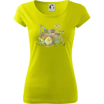 Bicí barevné splash - Dámské triko Pure - L ( Limetková )