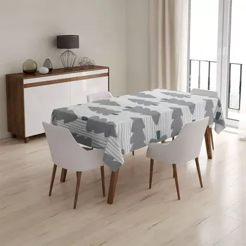 ubrus Sablio Ubrus Šedé stromky - 130x130 cm