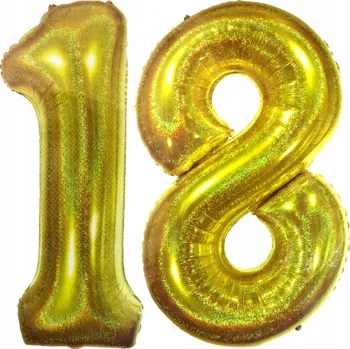 Balónek BALÓNKY ČÍSLICE 18 K 18. NAROZENINÁM VELKÉ 100CM