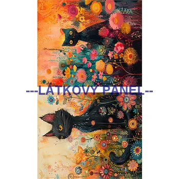 Látkový panel - Kočka - KČ-252 Velikost: 20x13cm, Materiál: Bavlna