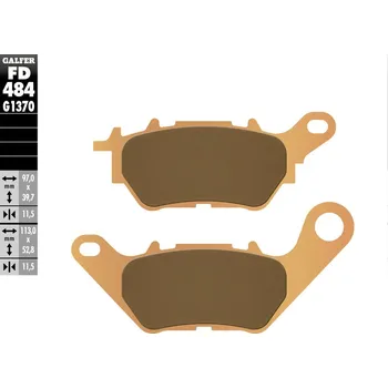 Brzdová destička GALFER brzdové destičky KH662 sintrované barva zlatá STREET YAMAHA YZF-R25 15-20, YZF-R3 15-25, MT-03 16-25, MT-25 16-20 zadní (GALFER brzdové destičky KH662 sintrované barva zlatá STREET YAMAHA YZF-R25 15-20, YZF-R3 15-25, MT-03 16-25, MT-25 16-20 zadní)