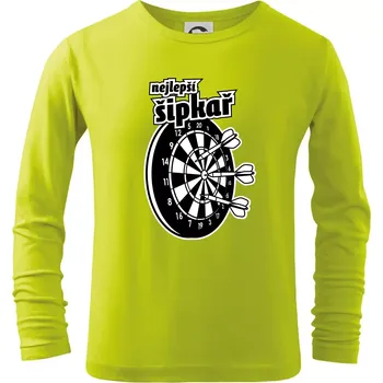 Dětská móda Nejlepší šipkař - Triko dětské Long Sleeve - 122 cm/6 let ( Limetková )