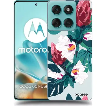 Pouzdro na mobilní telefon Picasee silikonový černý obal pro Motorola Edge 60 Fusion - Rhododendron