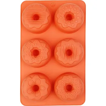 Forma na pečení Forma na donuty 6ks, 27x16x3 cm, silikonová