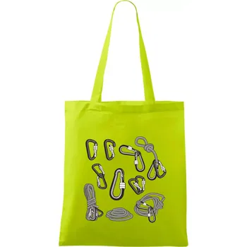 Horolezecké karabiny - Taška bavlněná - 42 x 38 cm ( Limetková )