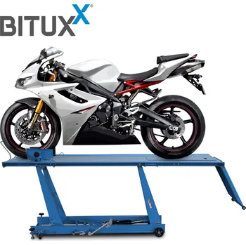 zvedák Nůžkový zvedák na motorku Hydraulický s nožní pumpou 464 kg Bitux MS19471